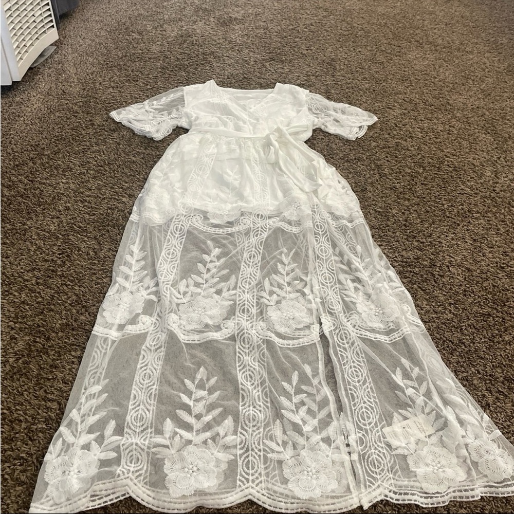 Cupshe NWT lace maxi dress size Large